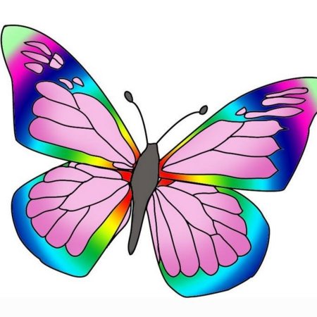 Бабочки мультяшные