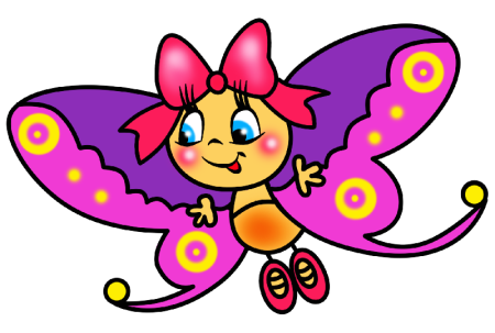 Разноцветные бабочки для детей