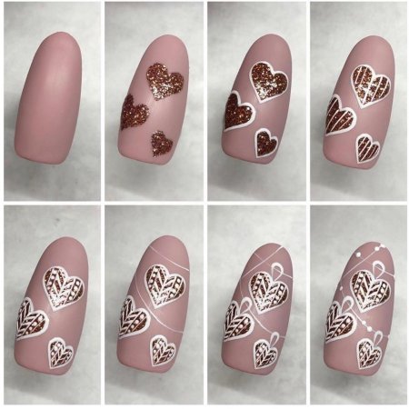 Вензеля на ногтях пошагово