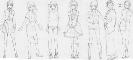 Рисунок девушки карандашом в полный рост