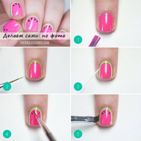 Рисунки на ногтях легкие