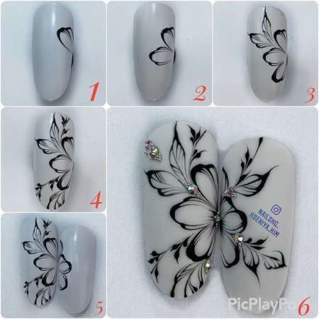 Схемы рисования натногтях