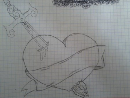 Простые рисунки карандашом сердца