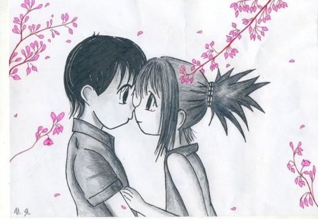 Рисунки простым карандашом сердечки