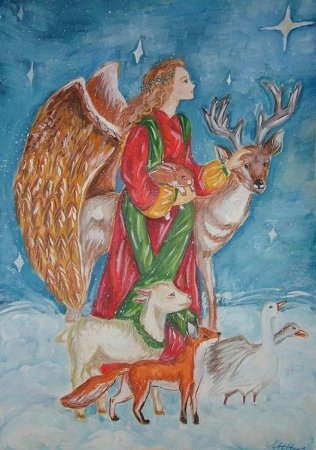 Рисунок на тему Рождество