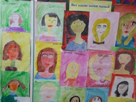 Выставка рисунков моя мама в детском саду