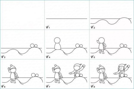 Зимние рисунки для срисовки