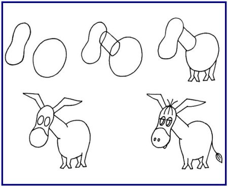 Поэтапное рисование зайца