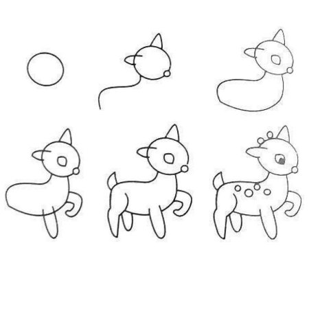 Схемы изображения животных для дошкольников