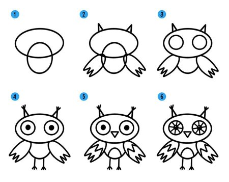 Схема рисования собаки для дошкольников