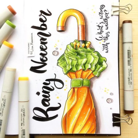 Рисунки маркерами для скетчинга