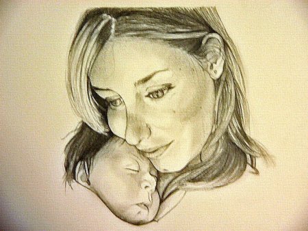 Рисунок мамы для срисовки