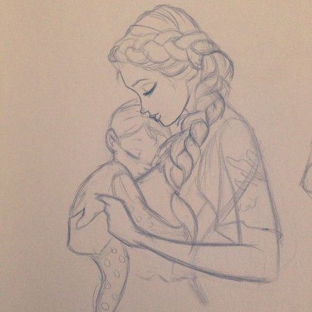 Рисунок мамы для срисовки