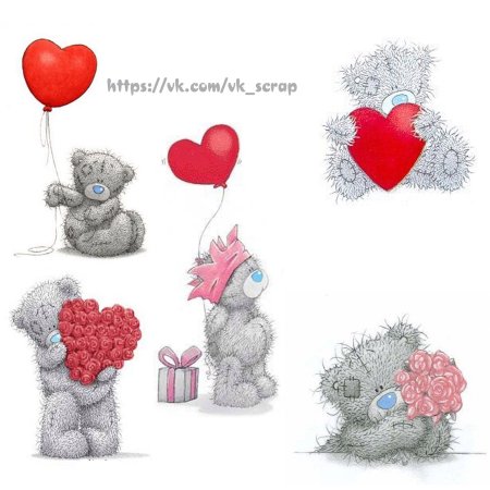 Мишка с сердечком рисунок