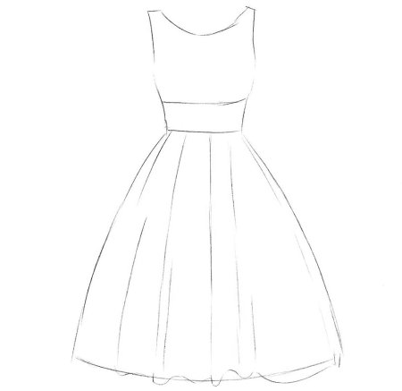 Рисунок костюма по этапно