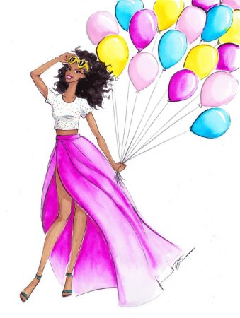 С днём рождения девушке модные