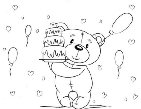 Мишка с цветами картинки