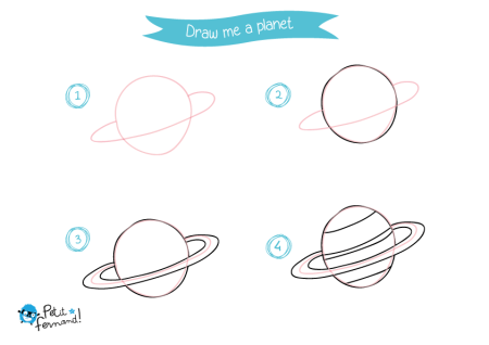 Поэтапное рисование планет