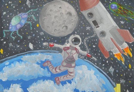 Рисование для детей космос