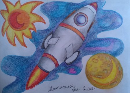Рисунки посвященные Дню космонавтики