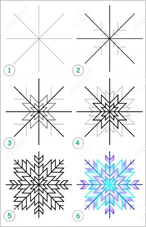 Нарисовать снежинку