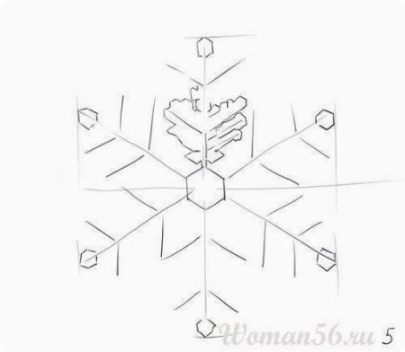 Как нарисовать снежинку для начинающих