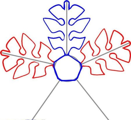 Схема рисования снежинки