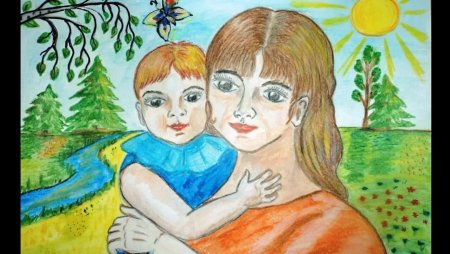 Рисунки ко Дню матери красивые