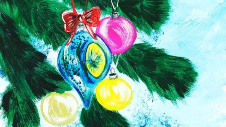 Техника рисования елочки