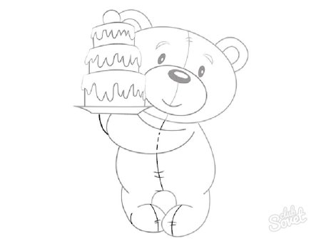 Рисунок на день рождения пошагово