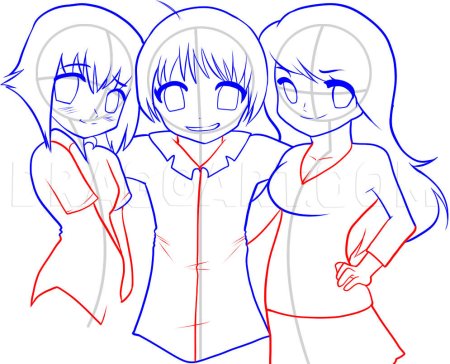 Как нарисовать аниме лицо поэтапно карандашом для начинающих