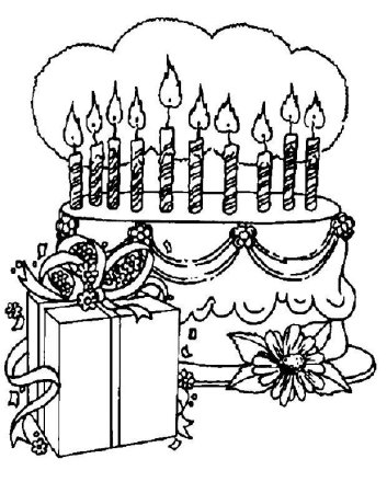 Раскраска торт