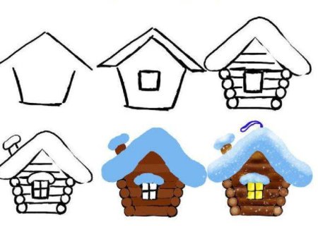 Дом схематический рисунок