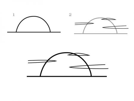 Закат рисунок карандашом поэтапно