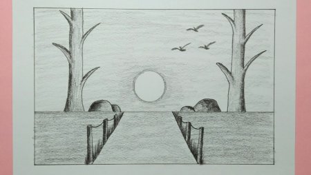 Тематическое рисование закат солнца