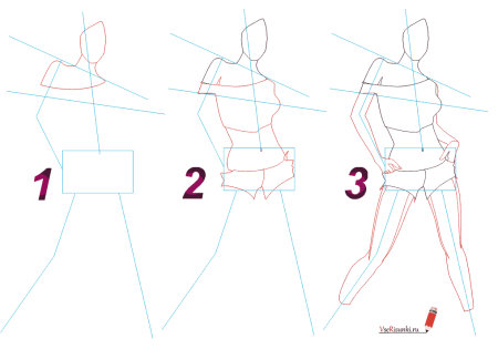 Легкие рисунки людей поэтапно