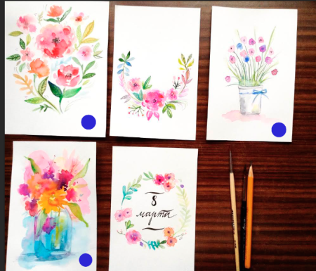 Идеи для открыток нарисовать
