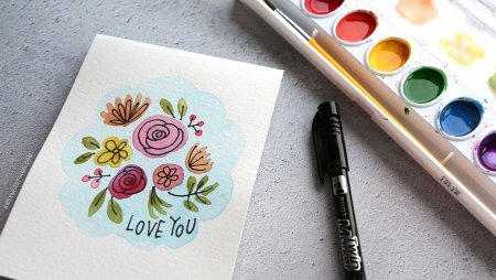 Рисование акварельными карандашами