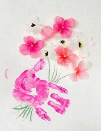 Рисование букет для мамы