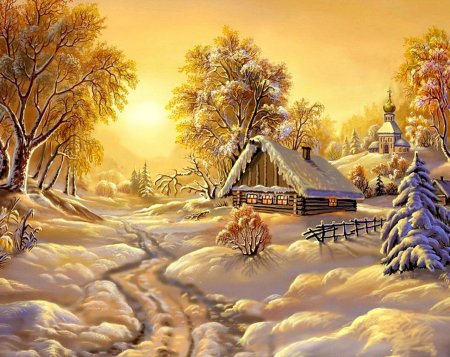 Художник Виктор Цыганов зимние пейзажи