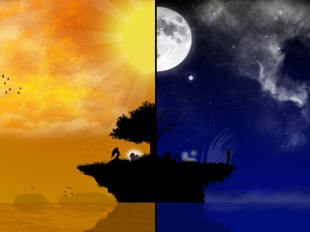 День и ночь рисунок
