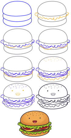 Рисунки для срисовки еда