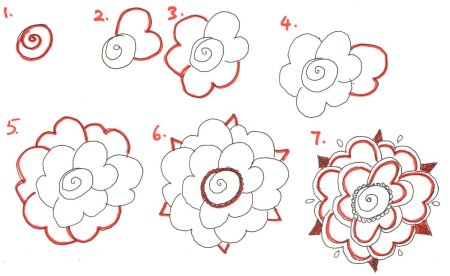 Узор поэтапно для детей