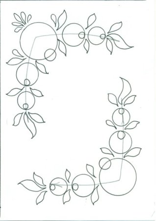 Трафарет Городецкой росписи для дошкольников