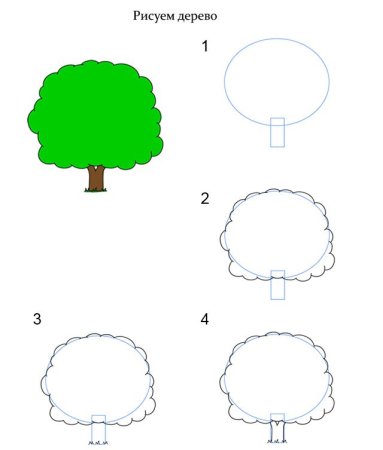Методика рисования дерева
