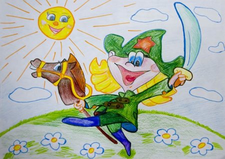 Рисунок на 23 февраля в школу