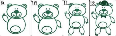 Нарисовать медведя легко ребенку 8 лет