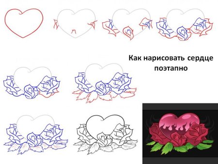 Пошагово нарисовать сердце