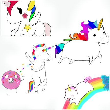 Поэтапное рисование единорога