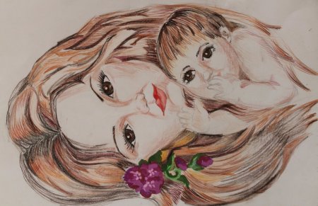 Рисунки посвященные маме